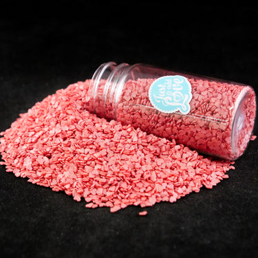 Decorações Açucar - Corações P Vermelho - 60 Gr
